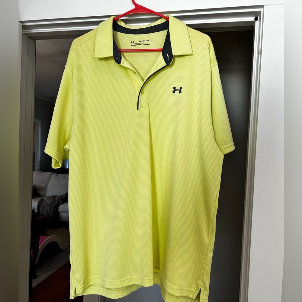 Size XL UA performance polo! Highlighter yellow